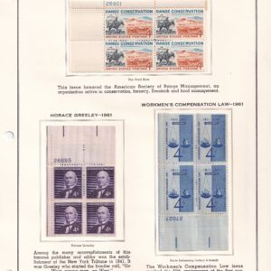 Scott #1176 & 1177 & 1186 Plate Blocks of 4 Stamps - MNH