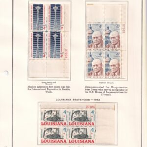 Scott #1196 & 1197 & 1202 Plate Blocks of 4 Stamps - MNH