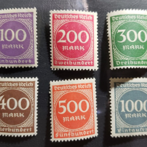 Stamp Europe Germany 1922 Numeral of Value 6 stamps MNH A35 229-234
