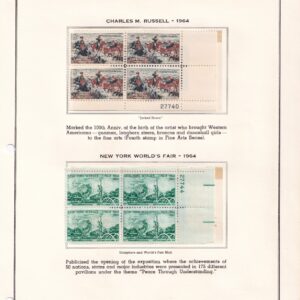 Scott #1243 & 1244 Plate Blocks of 4 Stamps - MNH