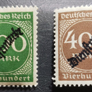 Stamp Europe Germany 1923 Official Stamp overprint A35 O26-27