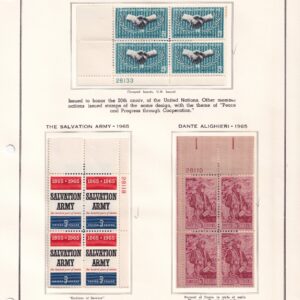 Scott #1266 & 1267 & 1268 Plate Blocks of 4 Stamps - MNH