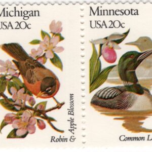 Scott #1973-1976a (2002a) State Birds and Flowers Block of 4 Stamps - MNH