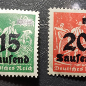Stamp Europe Germany Farmers 1923 A29 #243 & 244