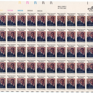 Scott #1554 Paul Lawrence Dunbar Sheet of 50 Stamps - MNH UL