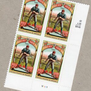 Scott #4341 Take Me Out To The Ballgame Plate Block of 4 Stamps - Sealed