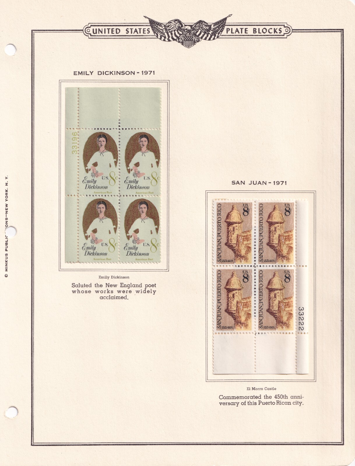 Scott #1436 & 1437 Plate Blocks of 4 Stamps - MNH