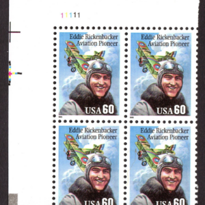 Scott #2998 Eddie Rickenbacker (Pilot) Plate Block Of 4 Stamps - MNH