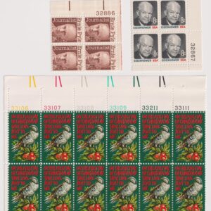 Scott #1394 & 1398 & 1445 Plate Blocks of 4 & 8 Stamps - MNH