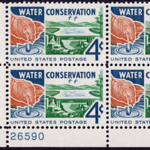 Scott #1150 Water Conservation Plate Block of 4 Stamps - MNH P#26590
