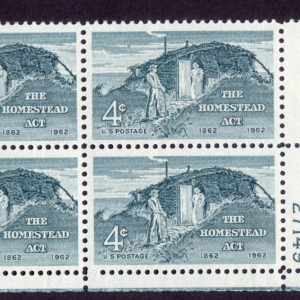 Scott #1198 Homestead Act Plate Block of 4 Stamps - MNH P#27149