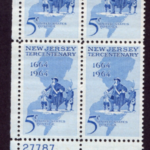 Scott #1247 New Jersey Plate Block of 4 Stamps - MNH P#27787