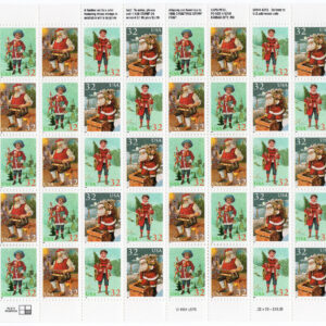 Scott #3007a (3004-07) Santa & Boy Sheet Of 50 Stamps - MNH
