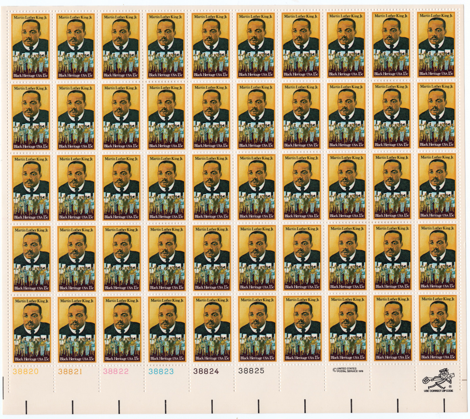 Scott #1771 Martin Luther King, Jr. (Black Heritage) Sheet of 50 Stamps - MNH