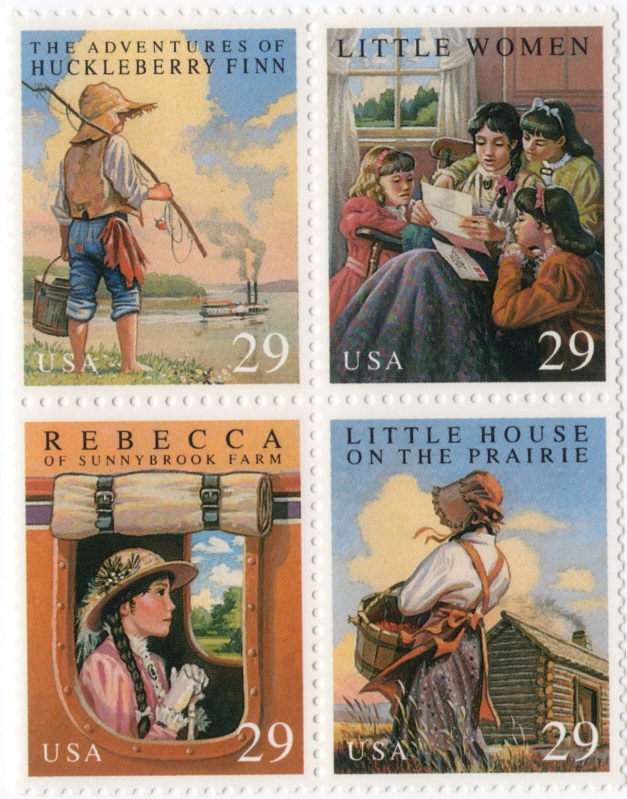 Scott #2788a (2785-2788) Children's Classics Block of 4 Stamps - MNH Huck 1st