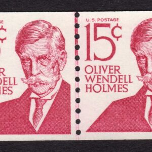 Scott #1305Ei Oliver Wendell Holmes Type II Dull Gum Joint Line Pair - MNH
