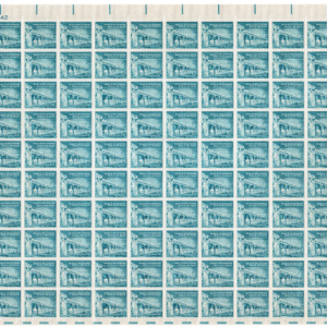 Scott #1031A Palace of Governors Santa Fe Sheet of 100 Stamps - MNH P#26642 (UL)