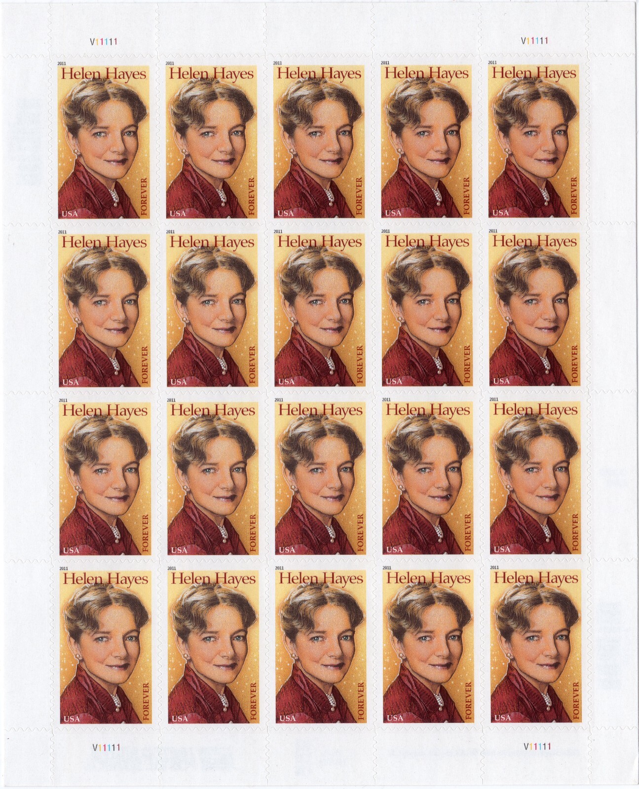 Scott #4525 Helen Hayes Sheet of 20 Forever Stamps - MNH