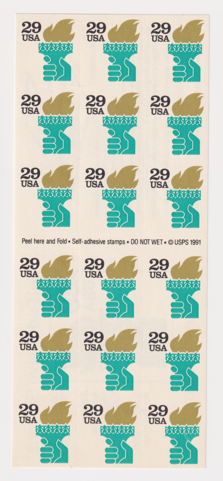 Scott #2531Ae Liberty Torch Booklet of 18 Stamps - MNH
