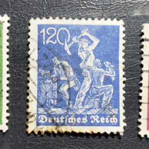 Stamp Europe Germany Miners (A28 & A34) 1922/23 #146-7, 224 used