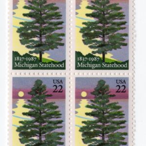 Scott #2246 Michigan Block of 4 Stamps - MNH