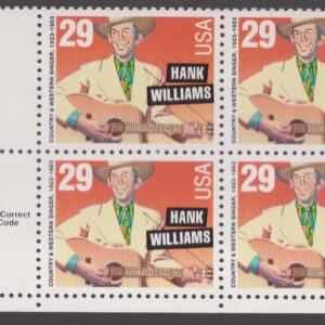 Scott #2723 Hank Williams Block of 4 Stamps - MNH