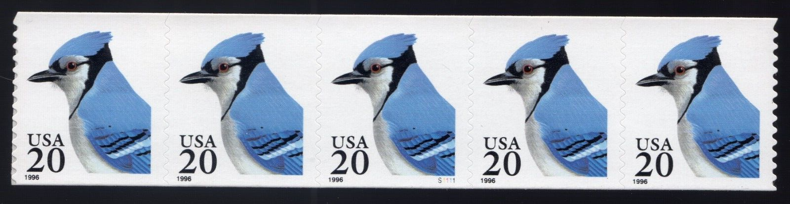 Scott #3053 Bluejay Plate # Coil (PNC5) of 5 Stamps - MNH P#S1111