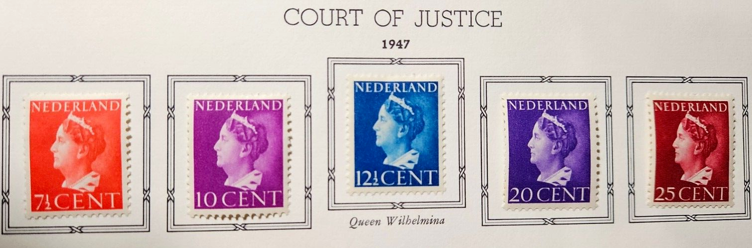 Stamp Europe Netherlands 1947 Queen Wilhelmina A72 #288-290, 292, 294 MLH