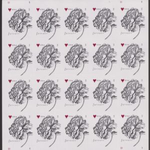 Scott #4959 Forever Rose & Heart Sheet of 20 Stamps - MNH
