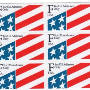 Scott #2522a Plastic Flag F Series Sheet of 12 Stamps - MNH