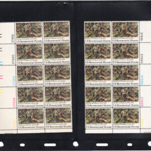 Scott #1722 Oriskany Matched Set Plate Blocks of 10 Stamps in Vario Page