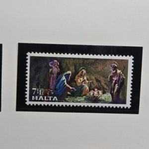 Stamp Europe Malta 1977 Nativity Triptych B27-29 MNH