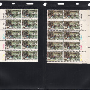 Scott #1702 Winter Scene Matched Set Plate Blocks of 10 Stamps in Vario