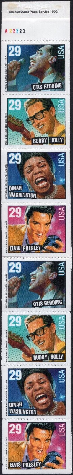 Scott #BK204 (2737a) Rock and Roll (Elvis) Booklet of 20 Stamps - MNH P#A22222