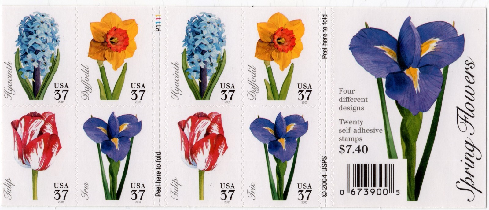 Scott #3903b Spring Flowers Booklet of 20 Stamps - MNH