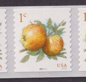 Scott #5037 Apples Plate # Coil (PNC) of 7 Stamps - MNH