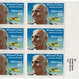 Scott # C129 William T. Piper Block of 6 Stamps - MNH #2