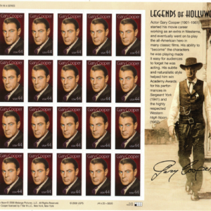 Scott #4421 Gary Cooper (Legends of Hollywood) Sheet OF 20 Stamps - MNH