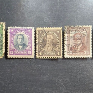 Stamp Colombia 1911-34 Historical Figures #71,98,104,114,181,182,185 used