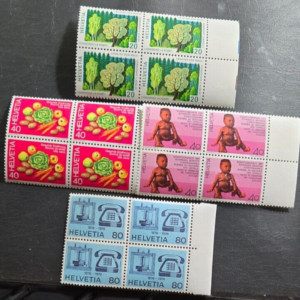 Stamp Switzerland 1976 Commemorative Set Panel of 4 A246-249 #610-613 MNH