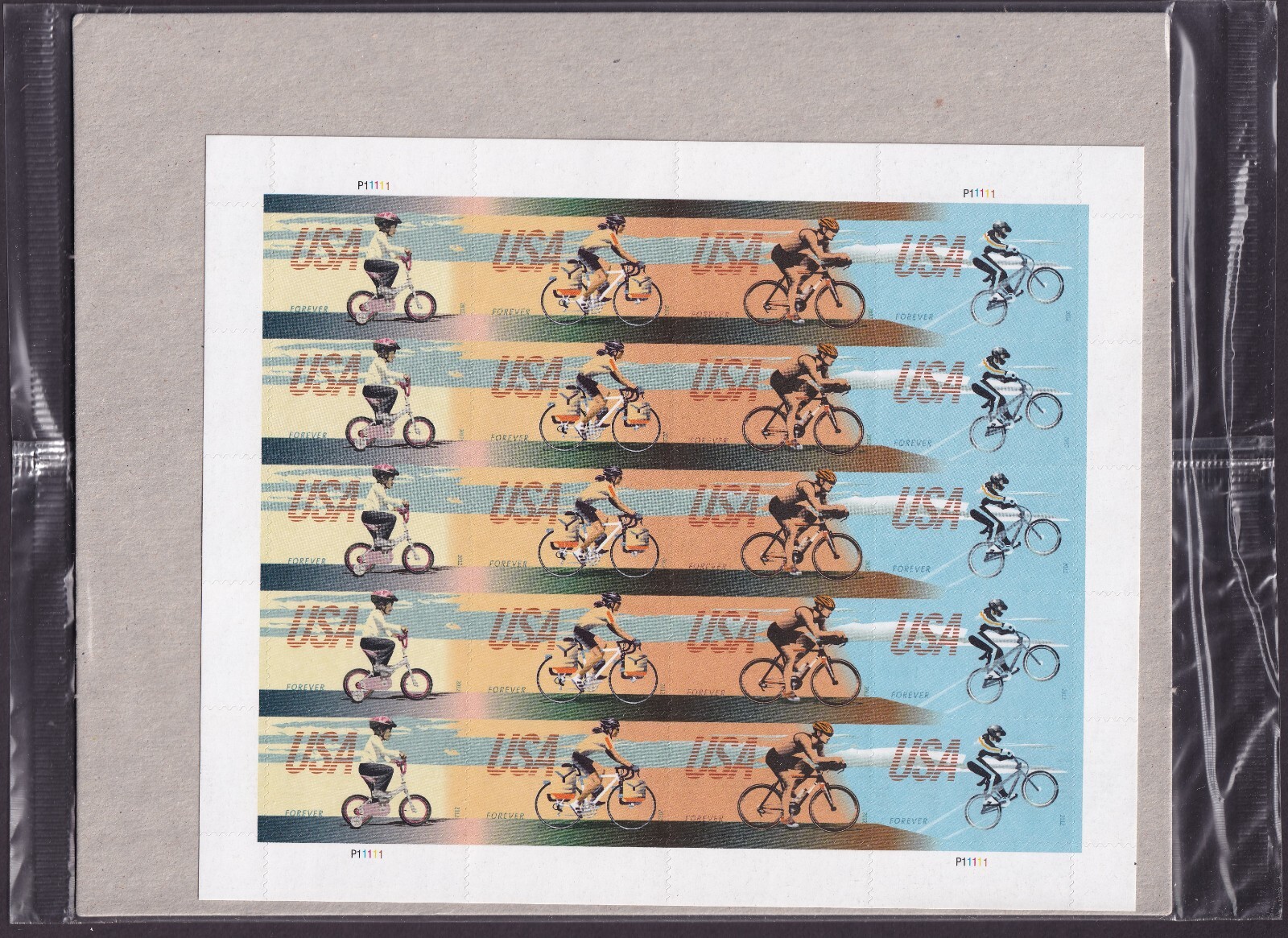 Scott #4690a (4689-90) Bicycling Full Sheet of 20 Forever Stamps - Sealed