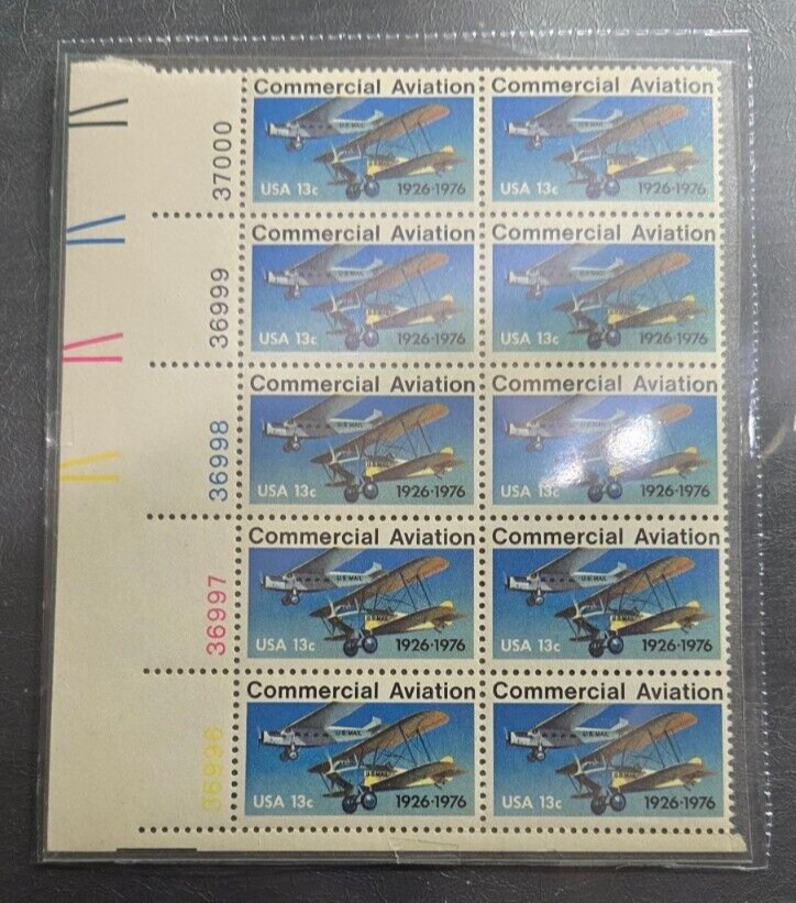 Scott #1684 Ford-Pullman Monoplane Laird Swallow Biplane P#36996-37000