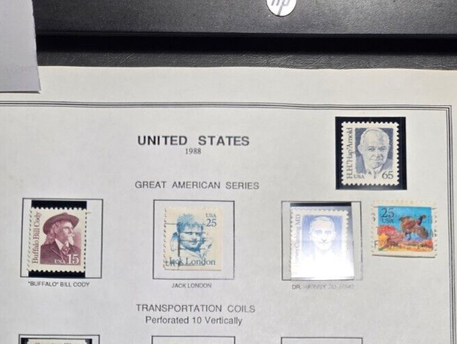 Scott #2177, 2182, 2188, 2191, 2280 1988 Great American Issue + Pheasant