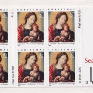 Scott #3820a Madonna (Christmas, Gossaert) Booklet of 20 Stamps - MNH