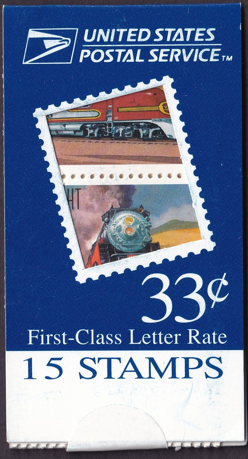 Scott #BK278 All Aboard! Famous Trains (3337a) ATM Booklet of 15 Stamps - MNH