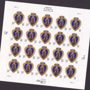 Scott #4032 Purple Heart Sheet of 20 Stamps - MNH