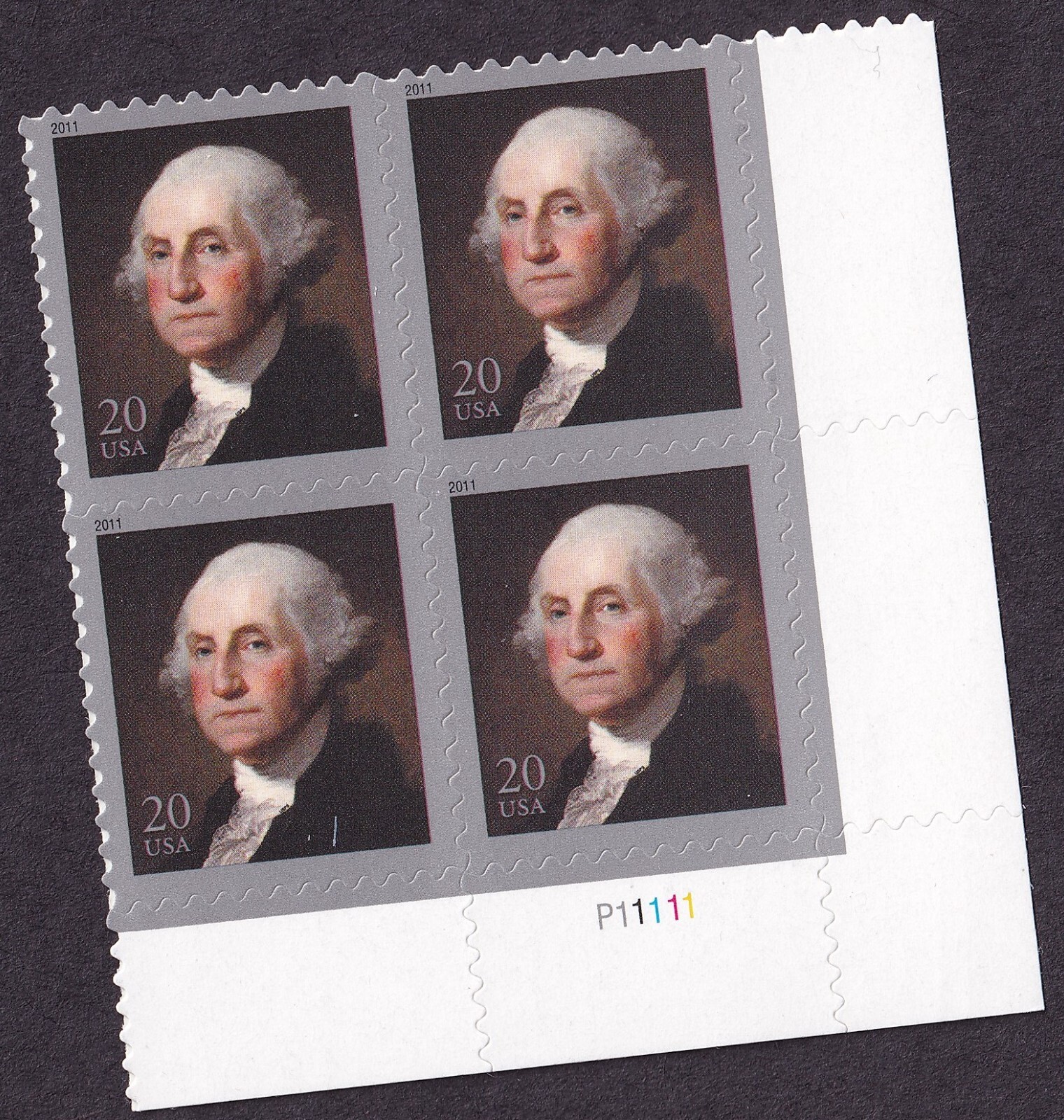 Scott #4504 George Washington Plate Block of 4 Stamps - MNH