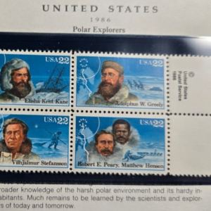 Scott #2223a 1986 Polar Explorers Block of 4