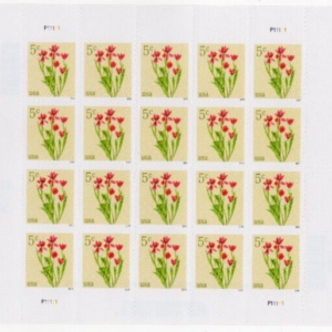 USPS Flowers Red Tulips Sheet of 20 Stamps - MNH In stock (5900)