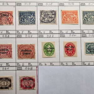 Stamp Bavaria O12-O13, O15-17, O23-24, O52, O54, O59, O64, O68 1917-19 mix